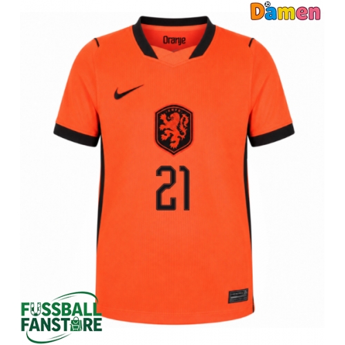 Niederlande Frenkie de Jong #21 Replik Heimtrikot Damen WM 2026 Kurzarm